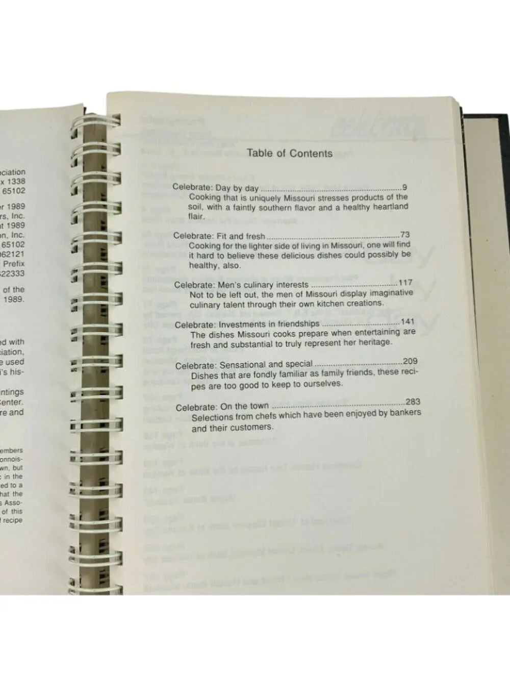 Celebrate A Centennial Cookbook Missouri Bankers Association 1989 Spiral Bound